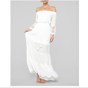 White maxi dress